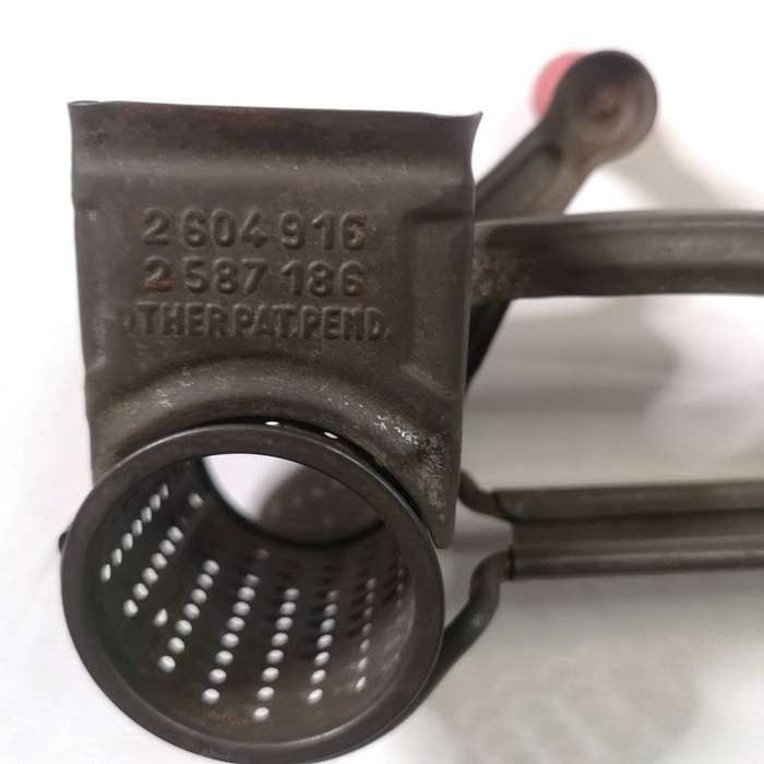 Vintage French Mouli Grater Crank Handle Ambidextrous With 4 US Patents