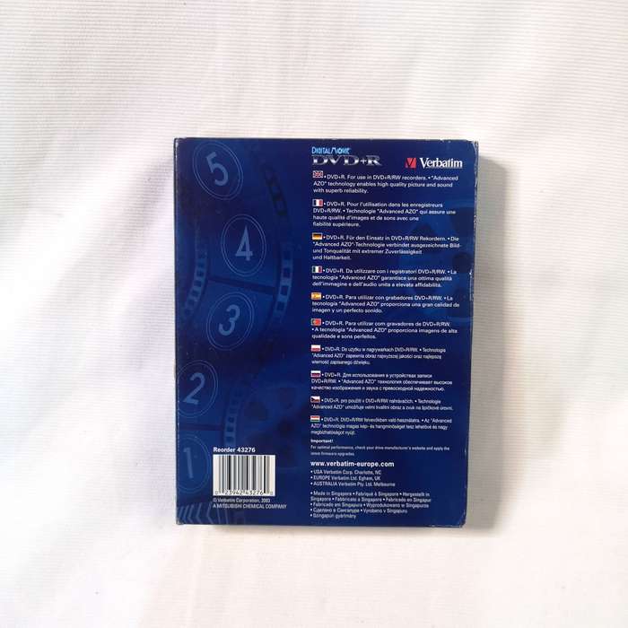 Verbatim DVD+R Recordable Digital Movie 3 Pack Unused Super Jewel Box