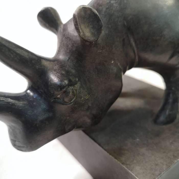 Rhino Bookends, Resin- Vintage
