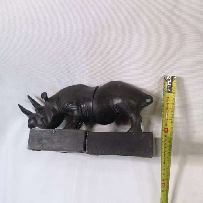 Rhino Bookends, Resin- Vintage