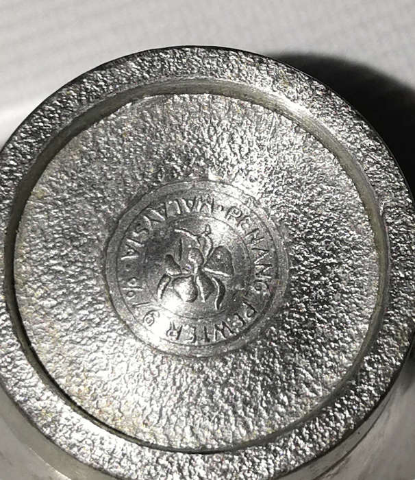 Mini Pewter shot/  Measure cup. Penang Malaysia 97%