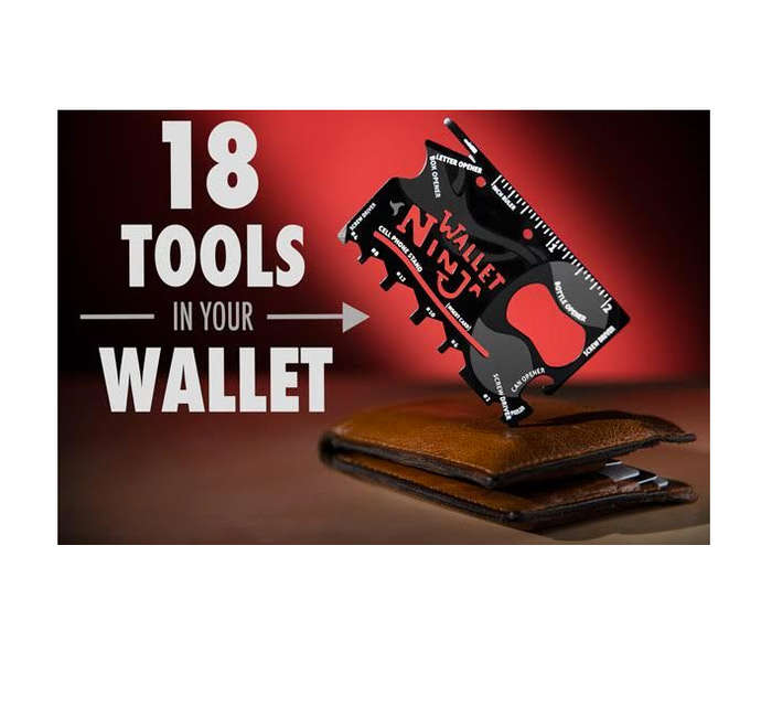 Ninja Wallet Multi Tool- Black
