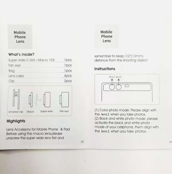 Huawei P10 / P10 Plus Gift Bundle. Lenses, selfie light, selfie stick, retractable charging cable