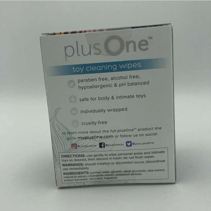 plusOne Toy Cleaning 12 Ct Paraben Free Safe for Body & Intimate NEW SEALED- USA
