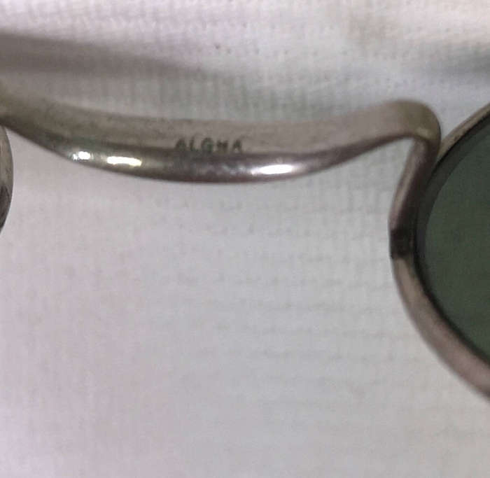 Vintage 1970's John Lennon Style Algha Works Panto Round Eyeglasses -Made in England