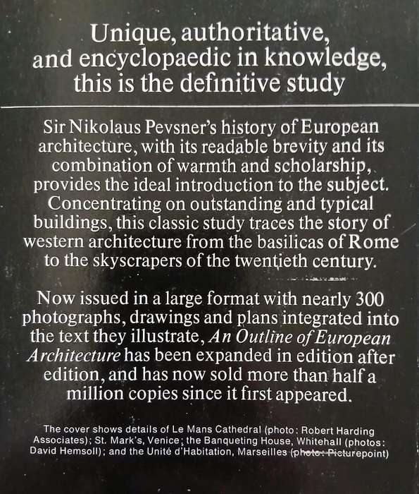 An Outline of European Architecture ~ Nikolaus Pevsner