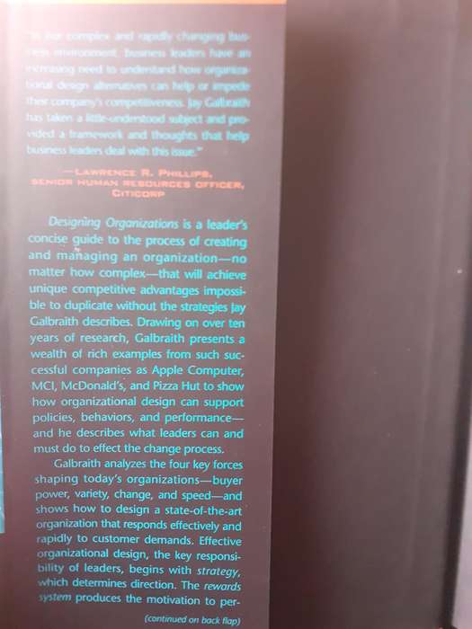 Designing Organizations ~ Jay R Galbraith