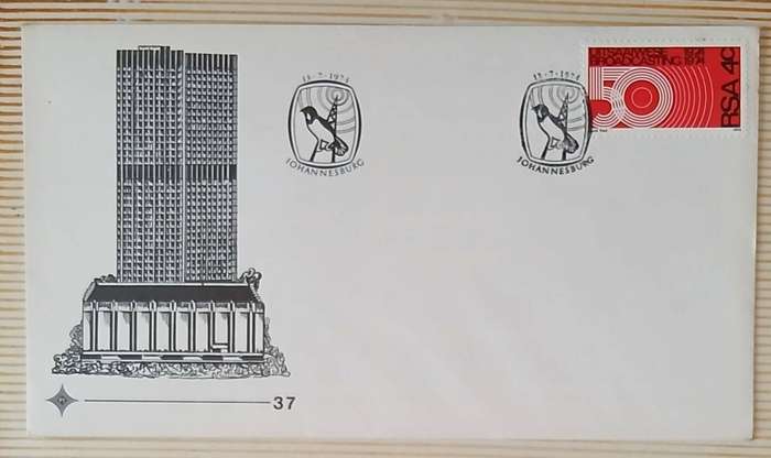 RSA Broadcasting Commemorative First Day Cover  Johannesburg, 11 July 1974