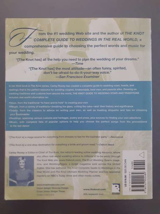 The Knot Guide to Wedding Vows and Traditions ~ Carley Roney