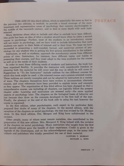 Introduction to Psychology ~ Morgan / King