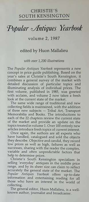 Popular Antiques Yearbook 1987 ~ Huon Mallalieu (editor)