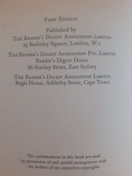 READER'S DIGEST Condensed Books - FIRST EDITION