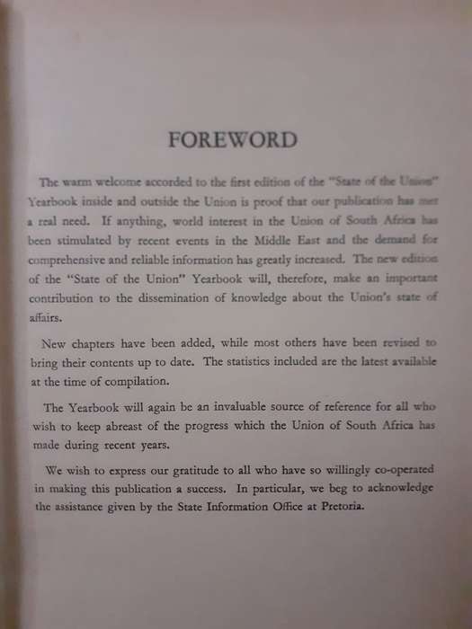 Year-Book for SA 1958 ~ STATE OF THE UNION