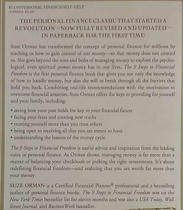 The 9 Steps to Financial Freedom ~ Suze Orman