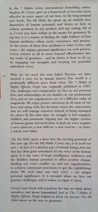 The 8th Habit ~ Stephen R Covey