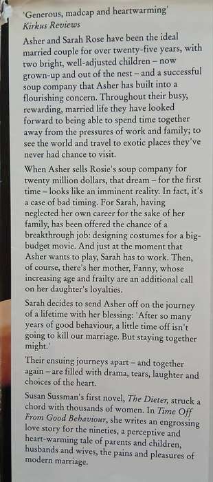 Time Off from Good Behaviour ~ Susan Sussman
