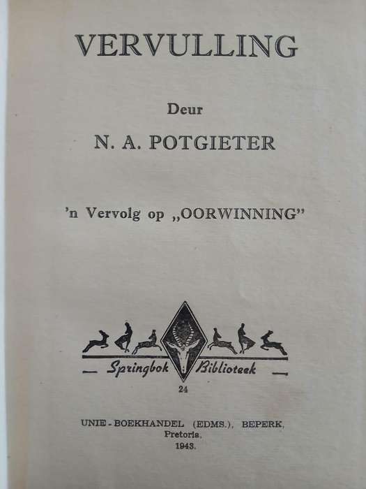 Vervulling ~ N.A. Potgieter