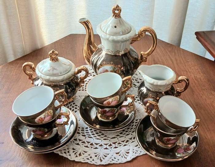 Vintage Balboa Japanese Porcelain Coffee Set  Pristine & Elegant