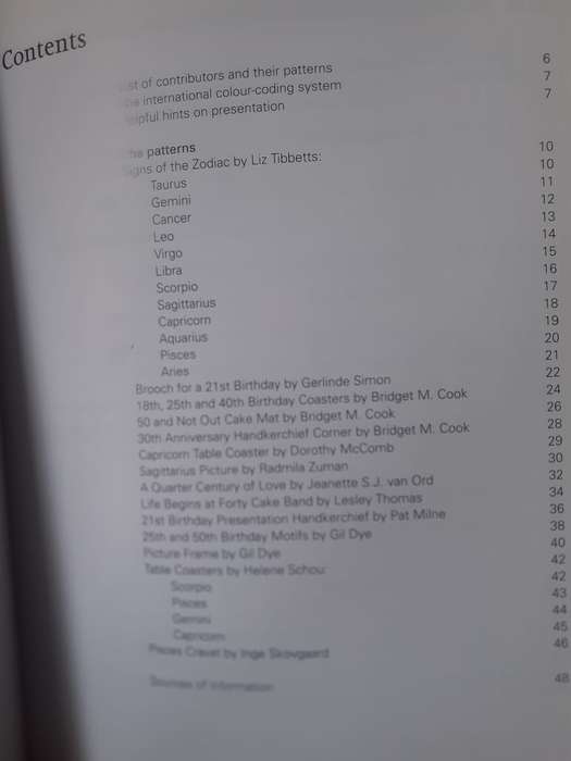 Birthdays & Birth Signs in Lace ~ edited by Bridget M Cook