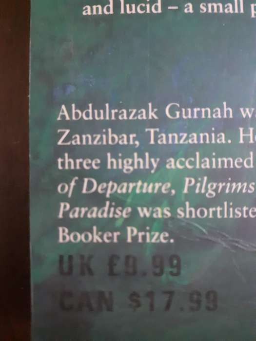 Paradise ~ Abdulrazak Gurnah