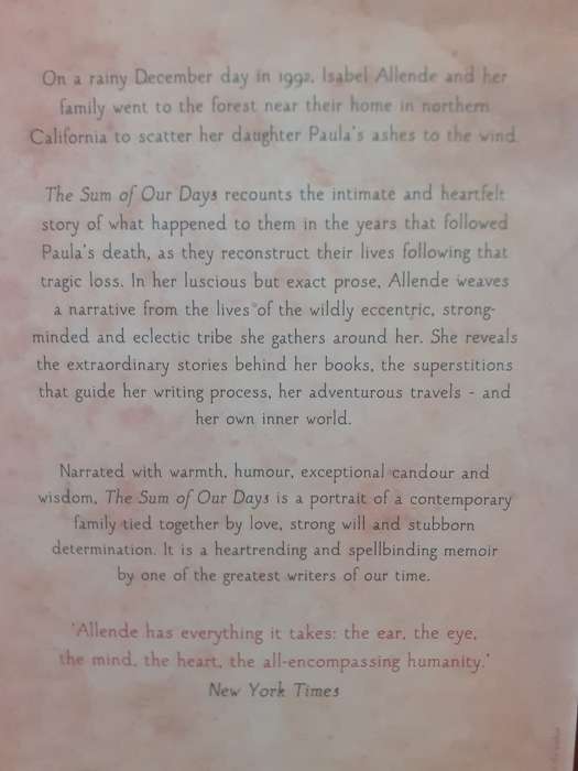 The Sum of Our Days ~ Isabel Allende