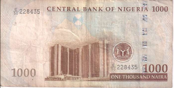 NIGERIA 1000 NAIRA 2019 P36 - VF
