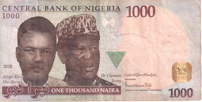 NIGERIA 1000 NAIRA 2019 P36 - VF