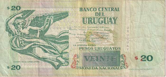 Uruguay 20 Peso 2003 - P83  VF