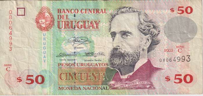 Uruguay 50 Peso 2003 - P84  VF