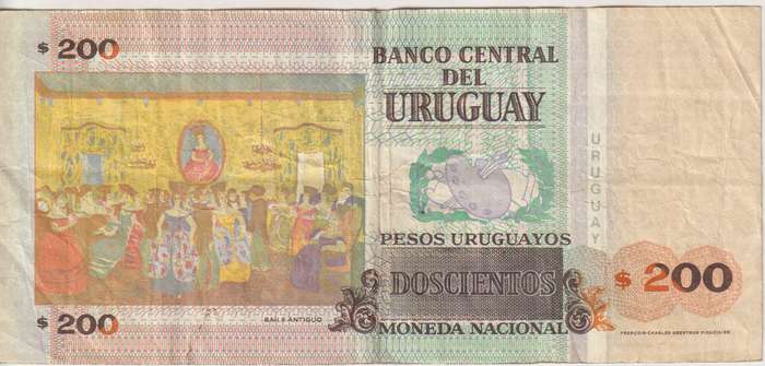 Uruguay 200 Peso 2006 - P89  VF