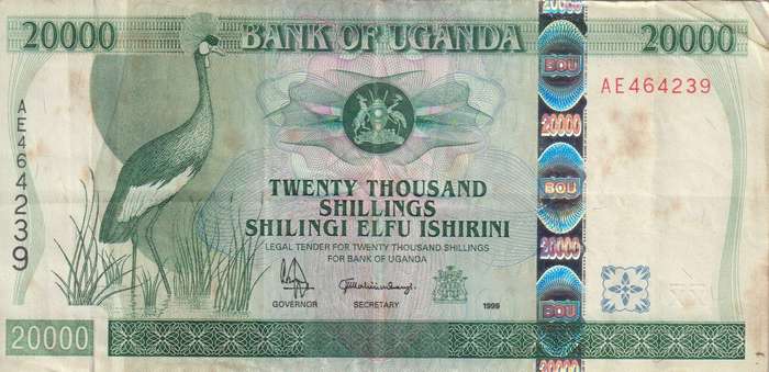 UGANDA 20,000 SHILLINGS 2002 P42 VF