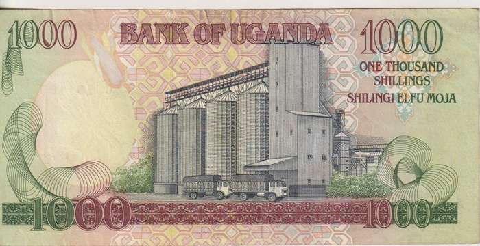 Uganda 1000 Shillings 1991 P34b VF