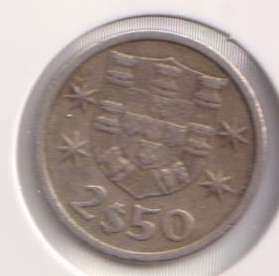 PORTUGAL 2.5 ESCUDOS 1964  IN COIN FLIP