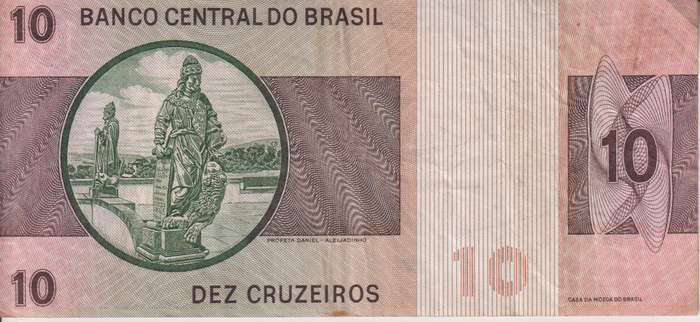 Brazil 10 Cruzeiros  1974 P193b  VF
