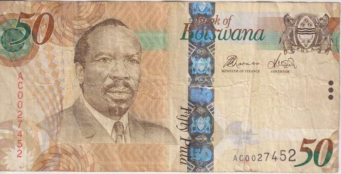 BOTSWANA - 50 PULA 2000 P22  VF