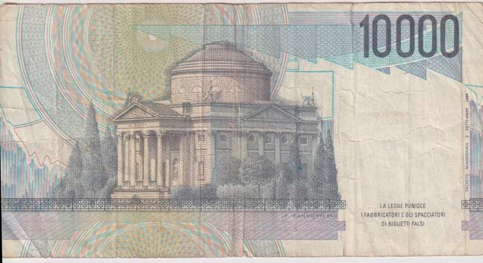 Italy 10,000 Lire, 1994 P-112  VG