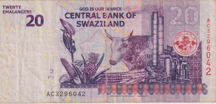 Swaziland 20 Emalangeni 2017 P37  VF