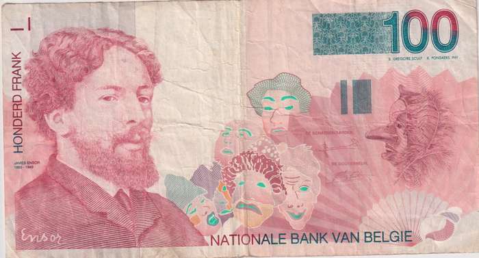 BELGIUM 100 FRANCS 1995 P147  VF