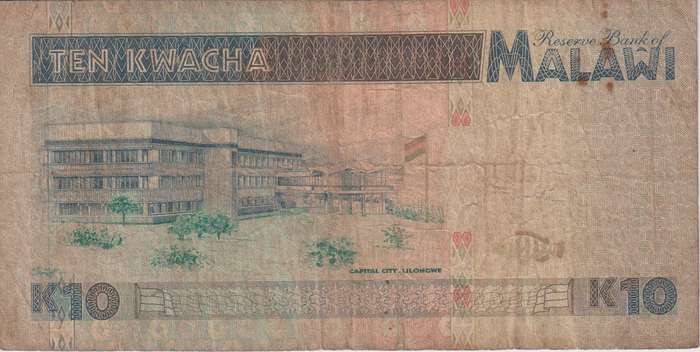 MALAWI 10 KWACHA 1995 P31  F