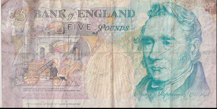 Bank of England Great Britain 5 Pound 1993-98 `Kentfield` P382Aa VF
