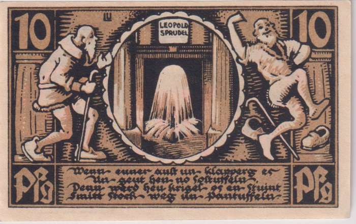 Germany NOTGELD (EMERGENCY MONEY - NOOD GELD) Bad Salzuffen 10 Phennig 1920