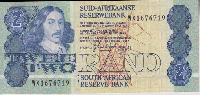 REPUBLIC OF SOUTH AFRICA - 1989 Gerhard du Kock Replacement R2 banknote A-UNC.