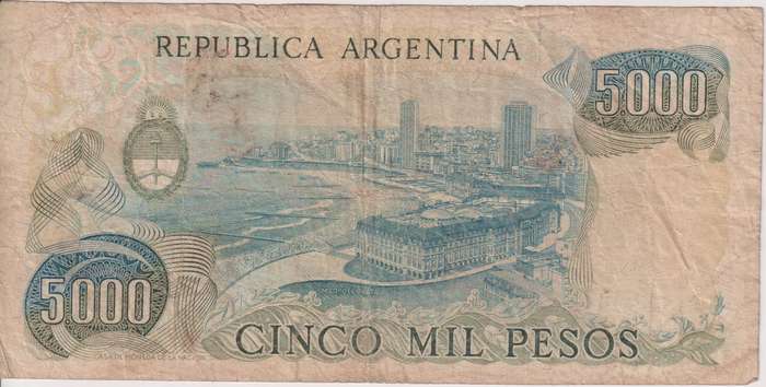 ARGENTINA 5000 PESOS 1981-82 P305b VF