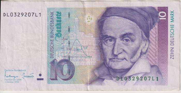GERMANY 10 MARK 1993 P38c VF