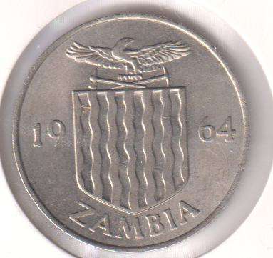 ZAMBIA 2 SHILLINGS 1964 IN COIN FLIP