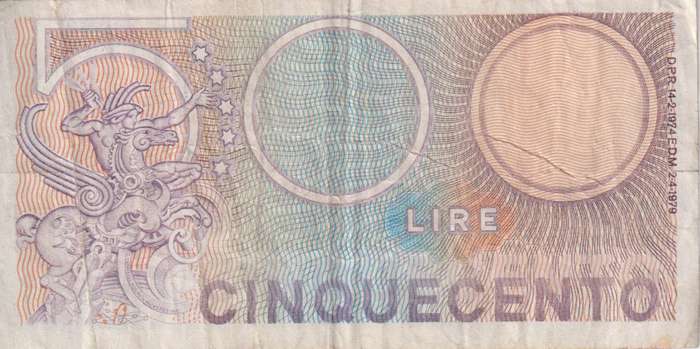 Italy 500 Lire 1979 P 94 VF
