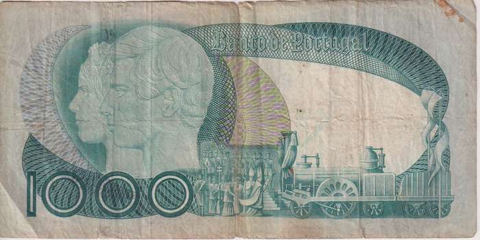 Portugal 1000 Escudos 1980, P-175  F