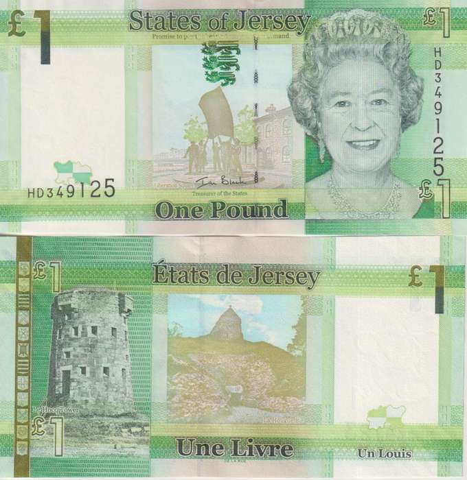 STATES OF JERSEY  1 Pound 2010-18 `IAN BLACK` P32a UNC