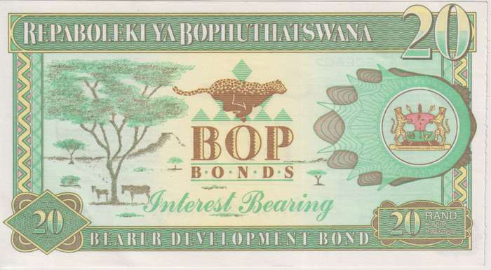 BOPHTHATSWANA - BOP BONDS - 20 RAND