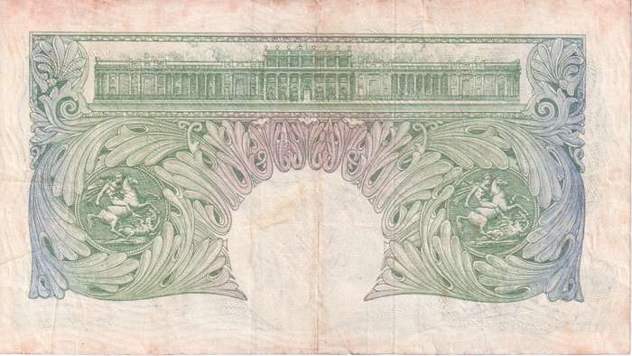 WW2 - Bank of England Great Britain 1 Pound With Security Thread  1955-60  P369c VF